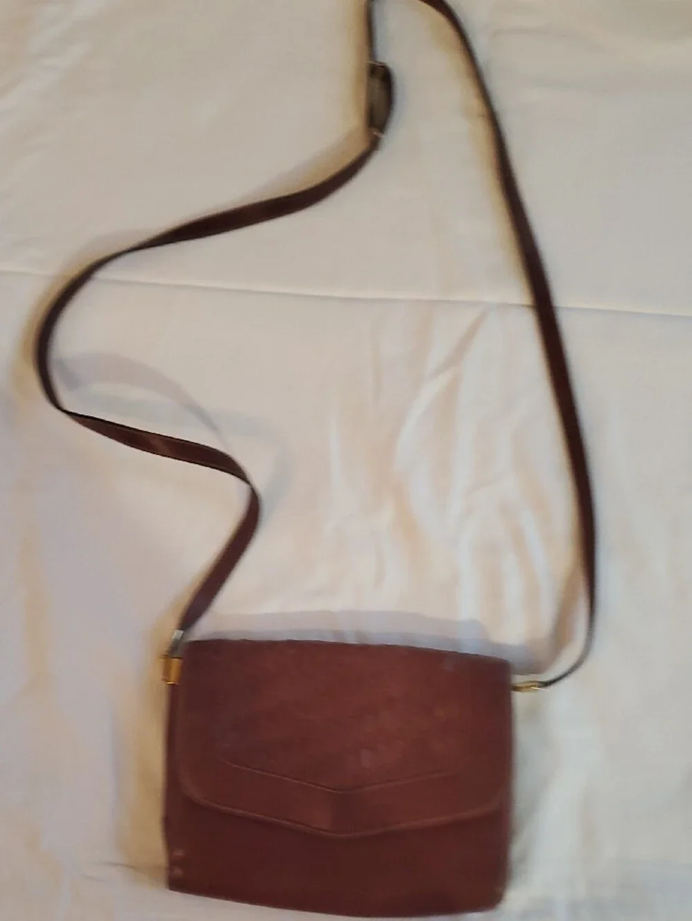 Vintage Lambardo Brown Crossbody Leather Bag - Women's Shoulder Purse